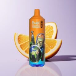 Appelsin Sodavand RandM Fumot Tornado 9000 Puffs 18 mL Mesh Coil