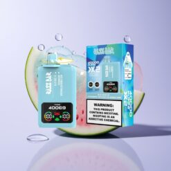 Blå Hindbær Is-Jordbær Vandmelon Bubblem Gummibase Razz Bar 40000 Puffs Skærm Og Mesh Coil