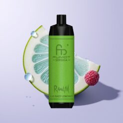 Blå Hindbær Lemonade RandM Fumot Shisha 10000 Puffs 0.6ohm Mesh Coil