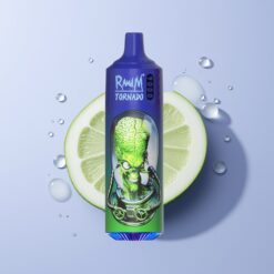 Blå RandM Fumot Tornado 9000 Puffs RGB Display