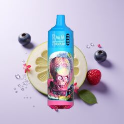 Blåbær Sur Hindbær RandM Fumot Tornado 9000 Puffs 850 mAh Genopladelig