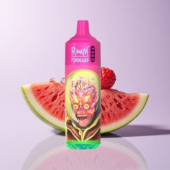 Hindbær Vandmelon RandM Fumot Tornado 9000 Puffs 850 mAh Genopladelig