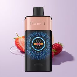 Jordbær Hindbær IGET ONE 12000 Puffs Stor Buet Farveskærm 2700 mAh
