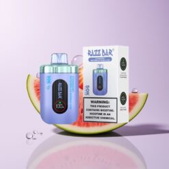 Jordbær Vandmelon Bobletyggegummi Razz Bar 50K Puffs Type-C Genopladelig
