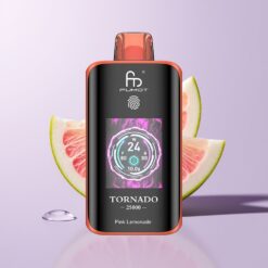 Rosa Citron Fumot Tornado 25000 Puffs HD Skærm Type-C Opladning