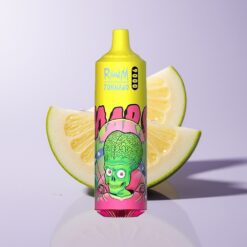 Tredobbelt Mango RandM Fumot Tornado 9000 Puffs 18 mL Mesh Coil