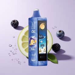 Elf Bar Planet 25000 Puffs Sur Hindbær Blåbær Mesh Opladningsbar